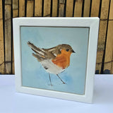 Clever Robin, oil on board - Original Painting