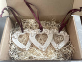 Heart Christmas Decorations - Handmade Ceramic