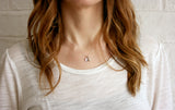Curious Magpie Silver Twin Leaf Necklace worn
