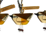 Wren - Fused Glass Hanging Bird