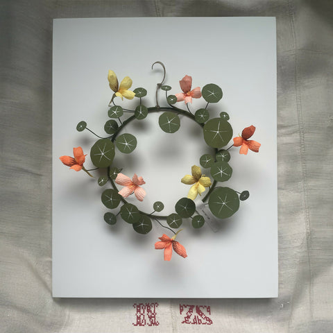 Nasturtium Wreath - Paper Sculpture