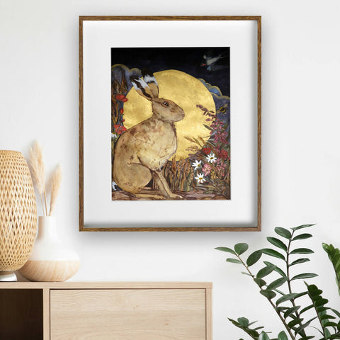 Golden Summer's Eve Saw Hare By Willowherb - Limited Edition Giclee Print
