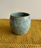 Handmade Olive Green Tea Cup and Saucer