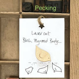 Wooden Bird Badge