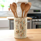 Silver Birches Vase or Utensil Holder - handmade ceramic