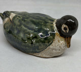 Original Handmade Stoneware Wild Duck - Ceramic Sculpture