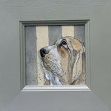 Sweet Basset - Original Watercolour Painting - Framed