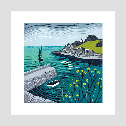 Cornish Seas - Original Lino Print