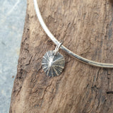 Sterling Silver Bangle With Limpet Shell Charm - Hallmarked