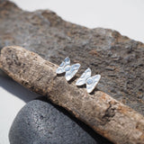 Tiny Silver Bowtie Earring Studs