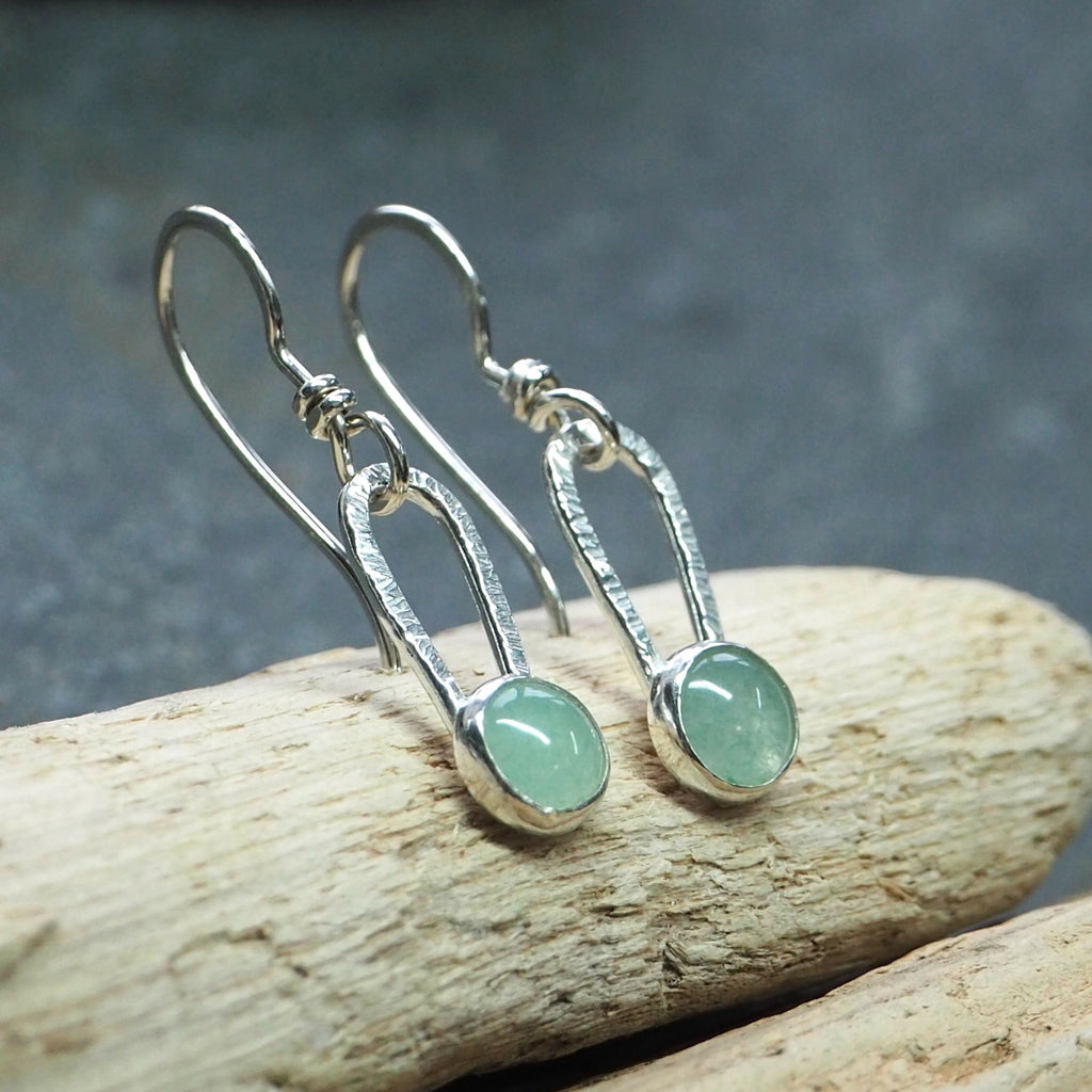 Green Aventurine Dangle Earrings