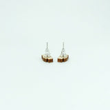 Green Woodpecker Earrings Silver Plated Backs
