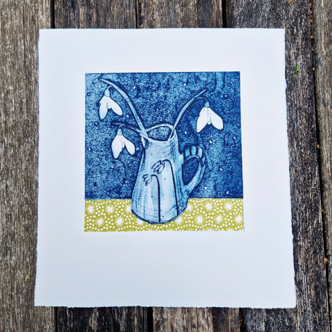 Spring Jug - Collagraph Print