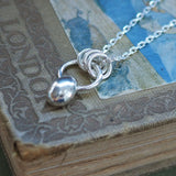 Solid Silver Teardrop Pendant Necklace
