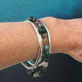 Tourmaline and Jade Bead Bracelet