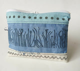 Embroidered Purse - Blue