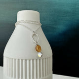 Citrine and Recycled Silver Pendant