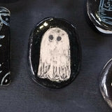 Sgraffito Ghost - Ceramic Brooch