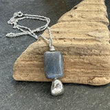 Labradorite Silver Pebble Pendant