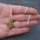 The Hug - Sterling Silver Sea Glass Pendant Necklace