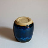 Ceramic Pot - Dark Green and Blue Glaze
