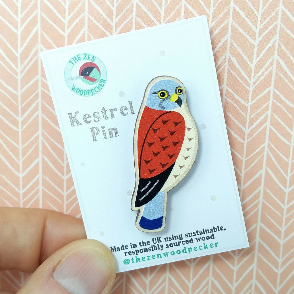 Kestrel Pin Badge