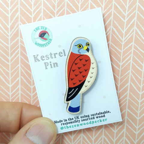 Kestrel Pin Badge