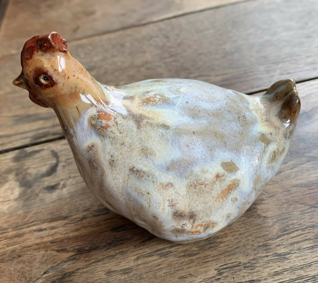Small chicken - Handmade glazed stoneware