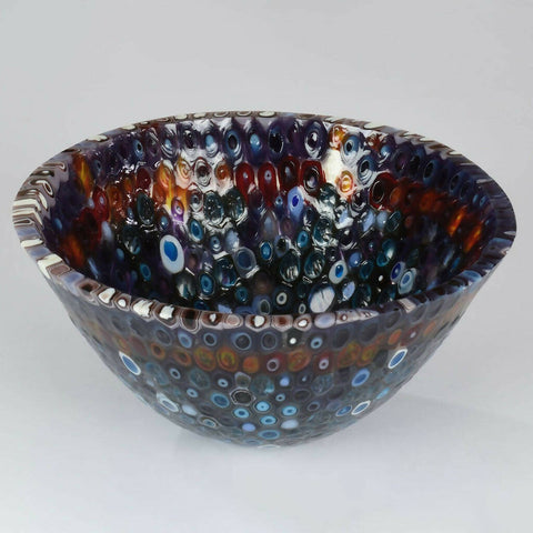 Sea Anemone - fused glass bowl