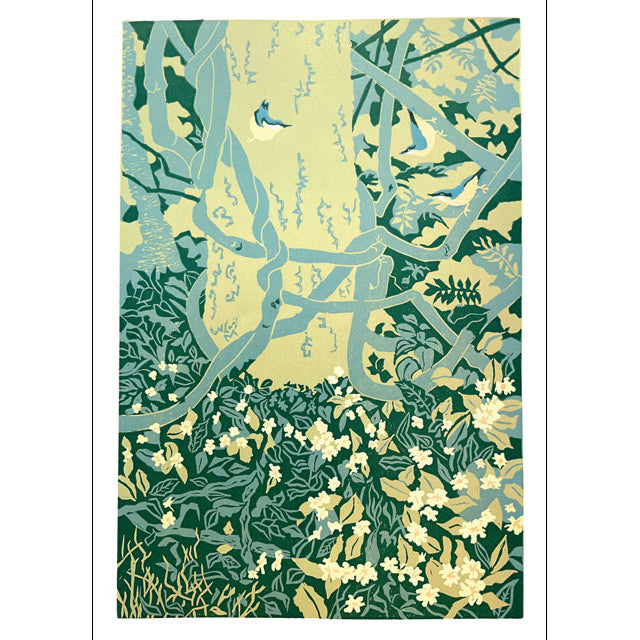 Anne Townshend, Ntuthatches In the Woods, Fine Artgreeting Card