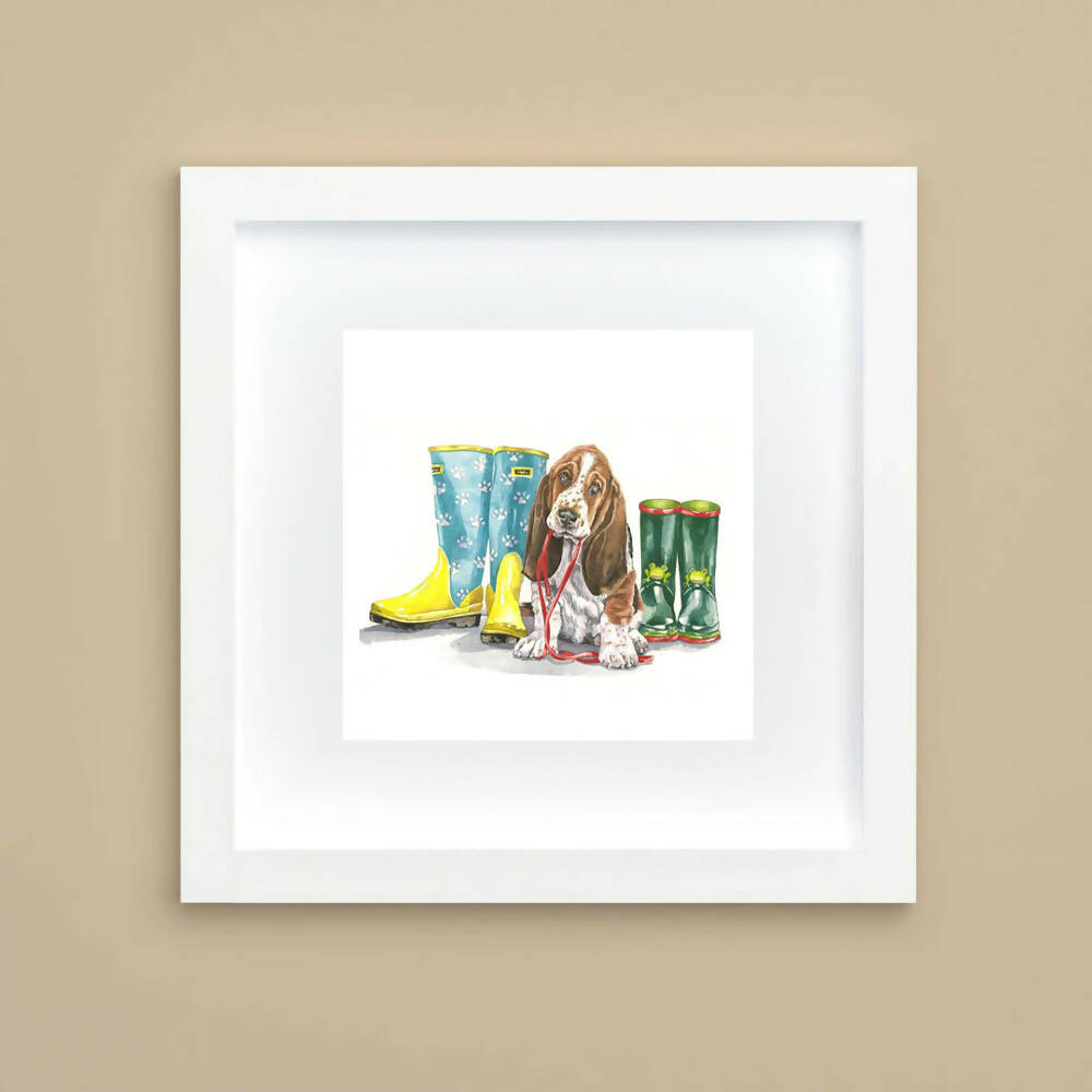 Puppy and Boots - Limited Edition Giclee Print