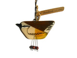 Wren - Fused Glass Hanging Bird