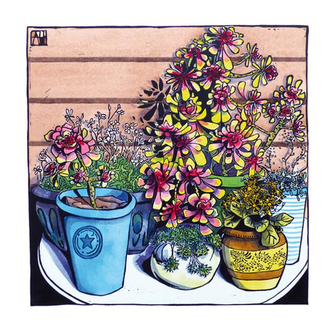 Amie Haslen, The Garden Table, Blank Art Card