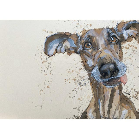 Bev Davies, Smile (Dog), Fine Art Greeting Card