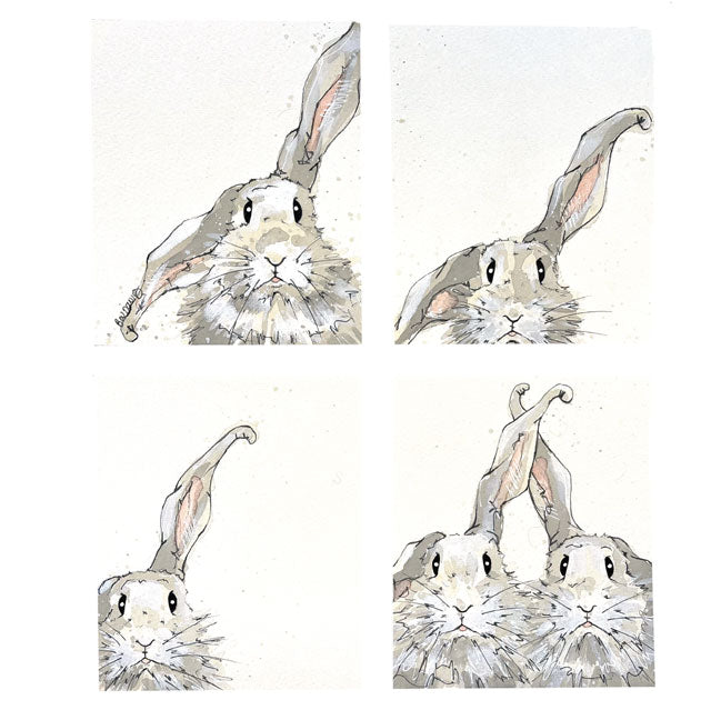 Bev Davies, Silly Bunny, Blank Art Card
