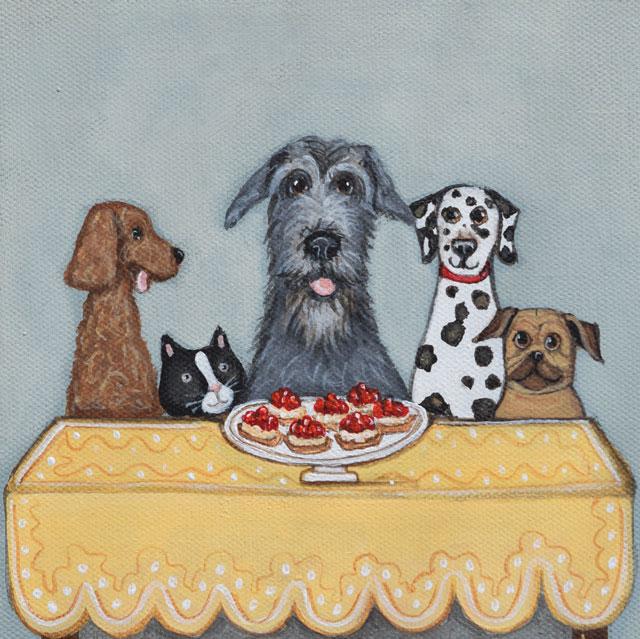 Claire Brierley, Tarts (Dogs and Cats), Blank Art Cards