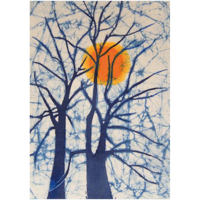 Caryl Challis, Winter Trees, Art Card
