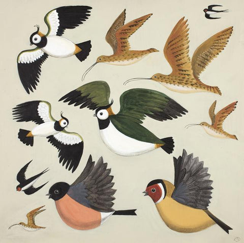 Catriona Hall,All The Birds Of The Air, Fine Art Greeting Card