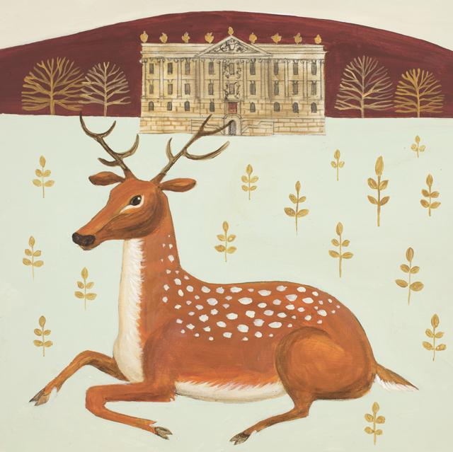 Catriona Hall, Chilling at Chatsworth, Fine Art Greeting Card