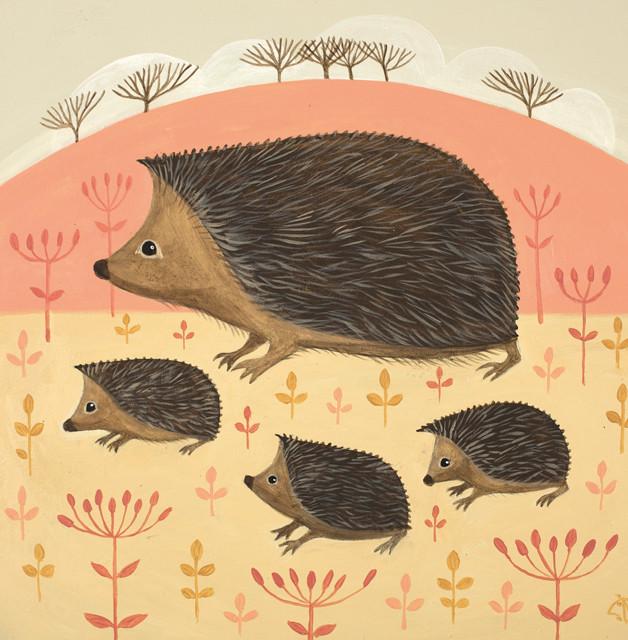 Catriona Hall, Hooray  For Hedgehogs, Art Card
