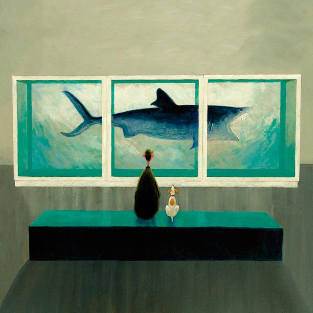 Chris Williamson, The Shark, Blank Art Greeting Card