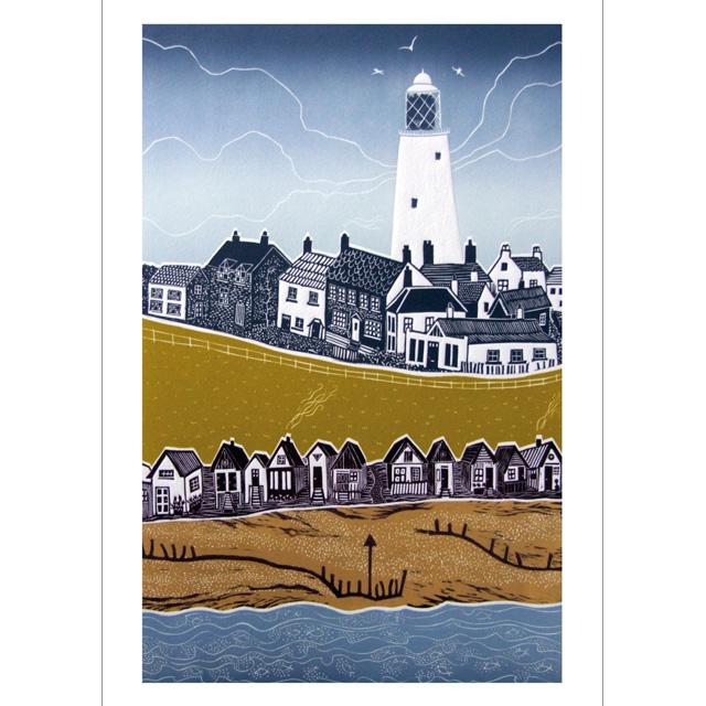 Diana Ashdown, Lighthouse, Blank Inside Art Card