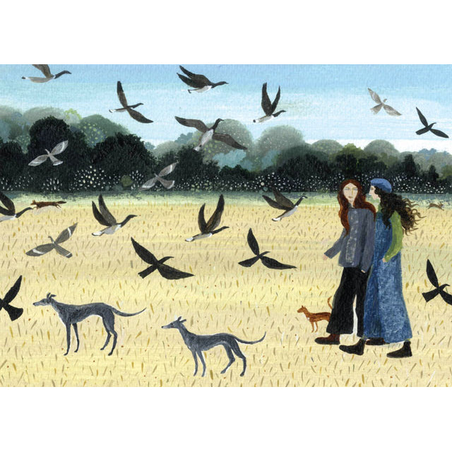 Dee Nickerson, Chat, Fine Art Greeting Card
