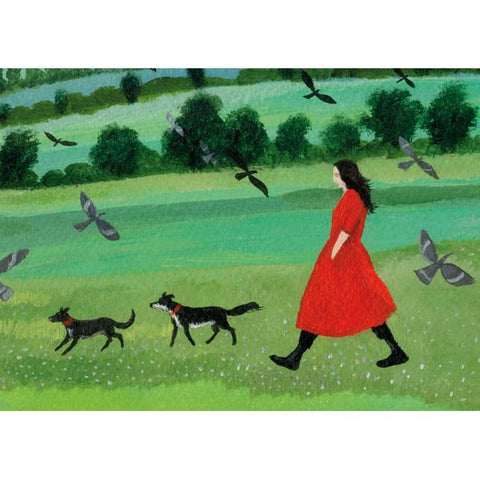 Dee Nickerson, Woman In Red, Art Card