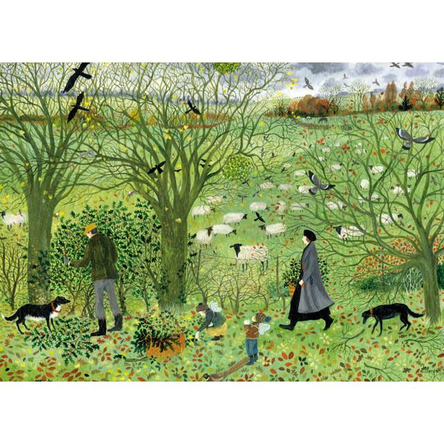 Dee Nickerson, Collecting Some Greenery, Art Card