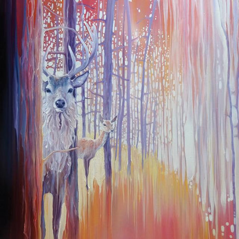 Gill Bustamante, Emerging (Deer), Fine Art Greeting Card