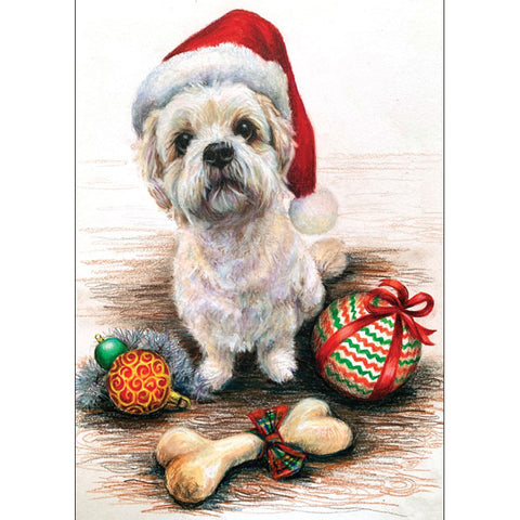 Helen eaton, Santa PAws, Fine Art Greeting card perfect for Christmas