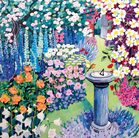 Jenny Hancock, The Secret Garden (With Sun Dial), Fine Art Greeting Card