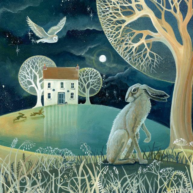 Kerry Buck, Moon Rise, Blank Art Card