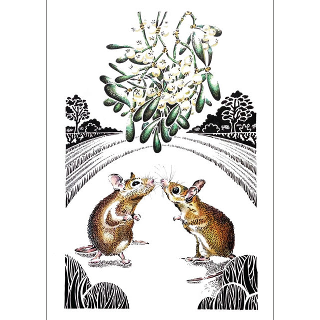 Kevin Cook, Mistletoe and Mice, Blank Art Card